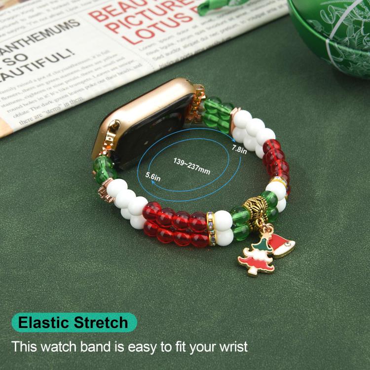 Width 14mm Christmas Beads Chain Watch Band, For Apple Watch 46mm / 49mm / 45mm / 44mm, For Apple Watch 42mm / 41mm / 40mm / 38mm - Image 5