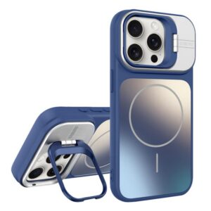 AG Frosted Lens Holder MagSafe Phone Case, For iPhone 15 Pro, For iPhone 15 Plus, For iPhone 15, For iPhone 14 Plus