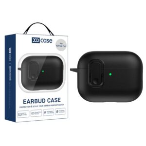 XDcase Faux Leather Texture Security Lock TPU Earbud Case, For AirPods Pro 3, For AirPods 4, For AirPods Pro 2 / 1