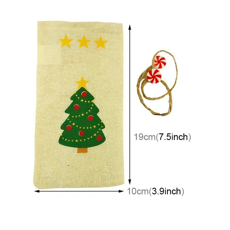 Christmas Scene Decoration Tableware Cover Christmas Creative Sackcloth Dishes Bags Gifts Bags, Random Style Delivery - Image 5