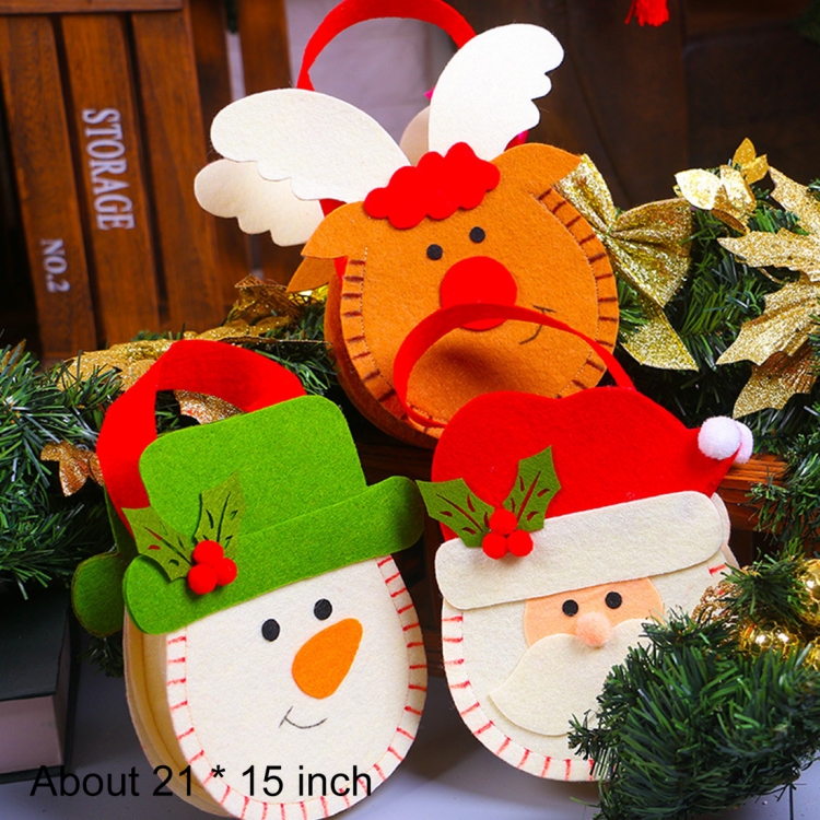 Creative Cartoon New Style Christmas Decoration Santa Gift Bag, Non-woven Fabric Apple Gifts Handbags - Image 3