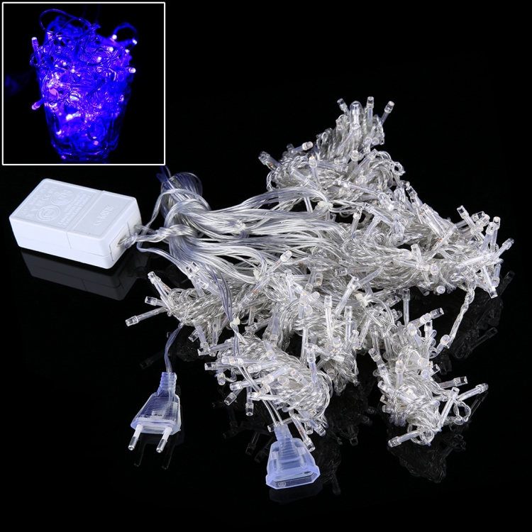 300 LEDs Curtain String Light with End Joint & Multi-function Controller & Memory Waterproof, EU Plug, AC 220V, Blue Light EU Plug...