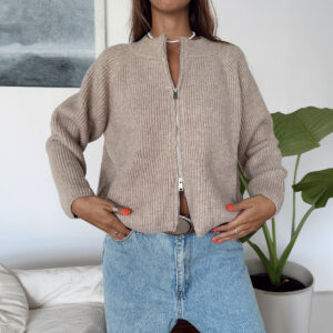 Women Clothing Autumn Winter Vacation Casual Zipper Shacket Sweaters