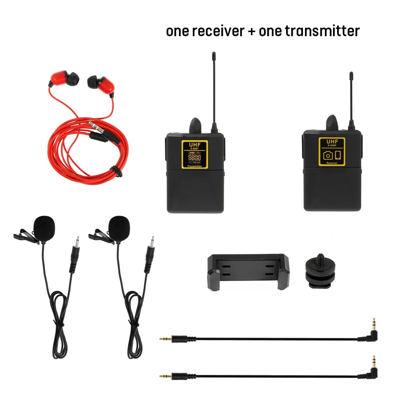 Audio UHF Wireless Lavalier Microphone with 30 Selectable Channels 50m Range for DSLR Camera Interview Live Recording - Image 7