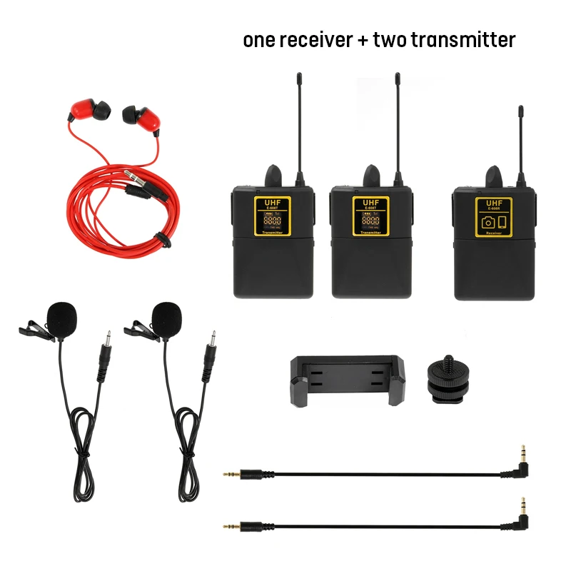 Audio UHF Wireless Lavalier Microphone with 30 Selectable Channels 50m Range for DSLR Camera Interview Live Recording - Image 8