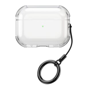 Simple Transparent Soft Shell TPU Earphone Protective Cover  with Ring Rope, For AirPods Pro, For AirPods 2 / 1