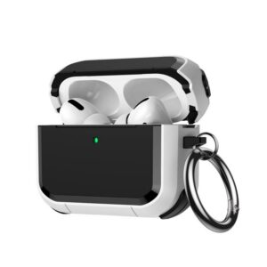 Full-Coverage Shockproof TPU Hybrid PC Earphone Cover with Carabiner, For AirPods Pro 3