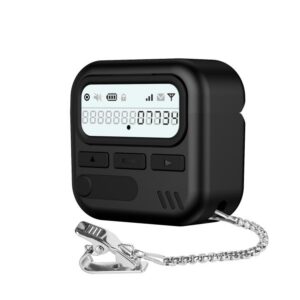 Retro Pager Style Earphone Protective Cover with Metal Chain, For AirPods 4