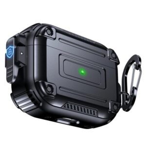 Armor Carbon Fibre Safety Buckle Earphone Protective Cover with Carabiner, For AirPods Pro 2