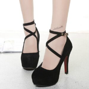 Women Shoes Round Toe Stiletto High Heels, 34, 35, 36, 37, 38, 39, 40, 41