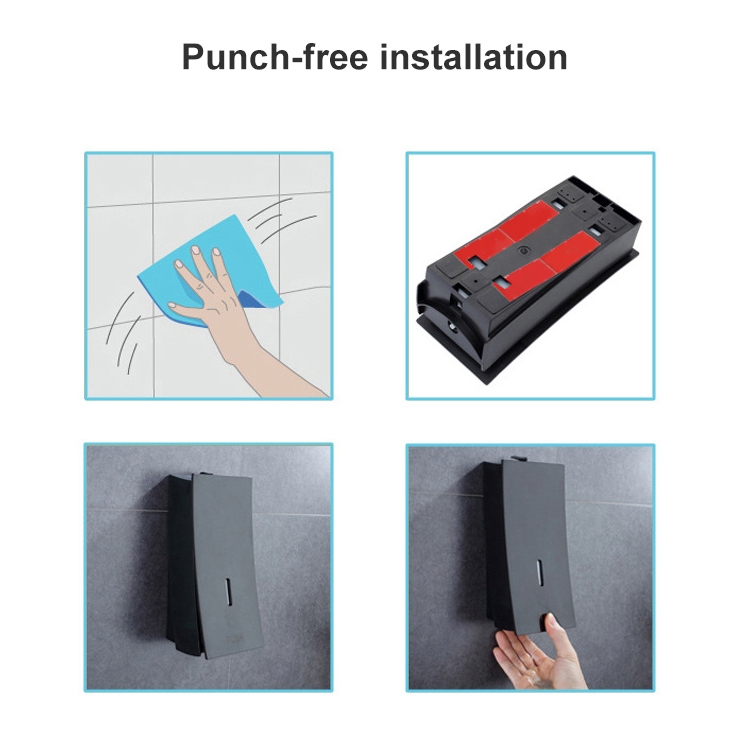 Wall-mounted Soap Dispenser Home Hotel Shampoo Hand Sanitizer Bottle Toilet Shower Gel Box - Image 7