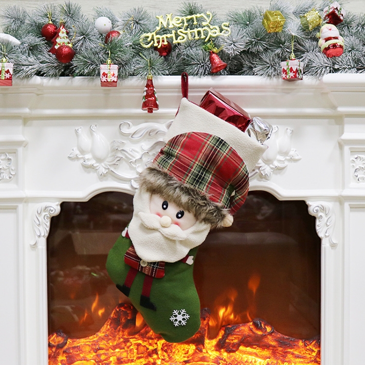 Christmas Socks Gift Bag Christmas Ornaments Christmas Tree Pendant, Senior, Snowman, Elk - Image 2