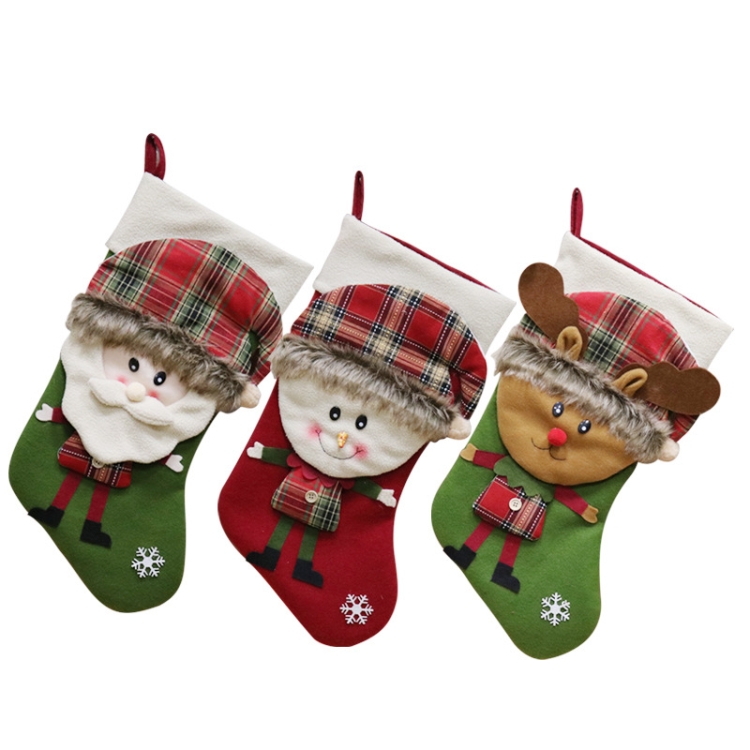 Christmas Socks Gift Bag Christmas Ornaments Christmas Tree Pendant, Senior, Snowman, Elk - Image 4