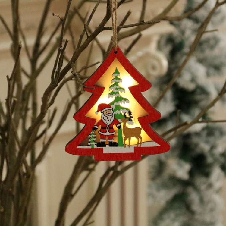Christmas Decorations Christmas Tree Luminous Pendant, Christmas Tree, Christmas Balls, Car, CarFive-pointed Star