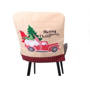 Christmas Decoration Seat Cover Linen Handicraft Household Seat Cover, Santa Slaus Car, Plaid Car