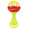 Baby Rattles Toy Intelligence Grasping Gums Plastic Hand Bell Rattle Funny Educational Toy，Color Random Delivery