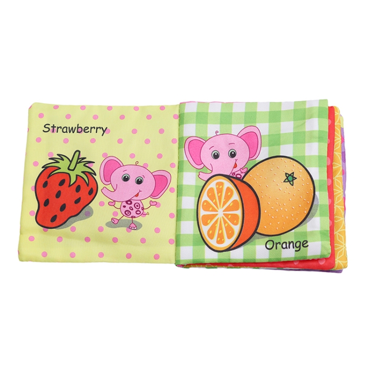Baby Rattles Toy Soft Animal Cloth Book Newborn Stroller Hanging Toy Early Learning Education Baby Toys, Fruit, Vegetable, Shape, Vehicle - Image 3