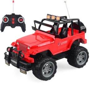 Electric Children Four-Way Remote Control Car Toy Model Toy, 1:18, Red SUV 6061