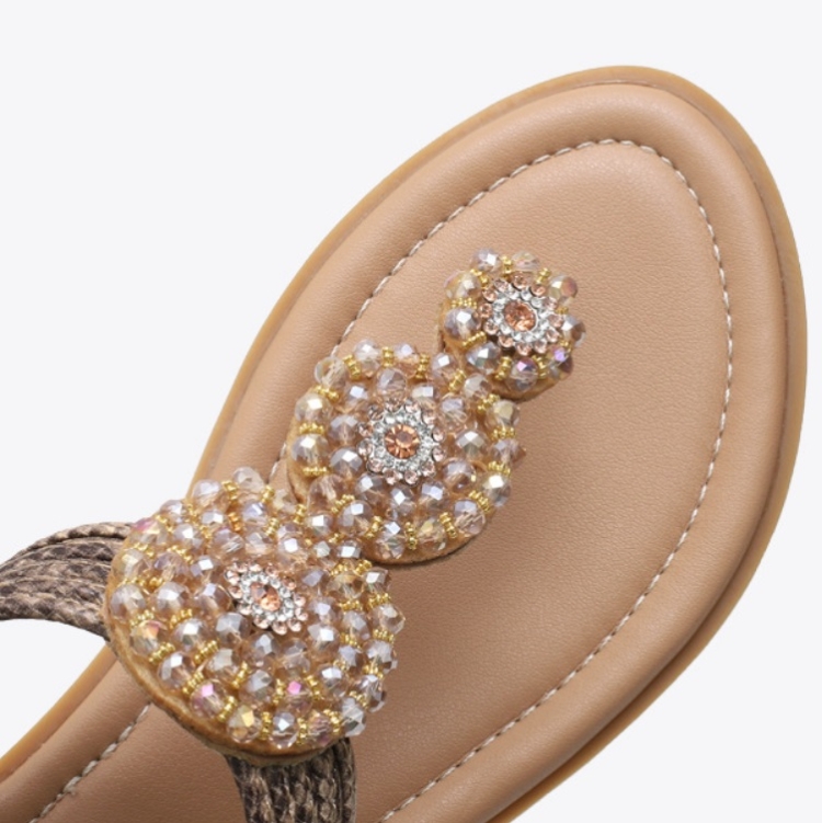 Ladies Summer Bohemian Roman Sandals Seaside Flat Beach Shoes, 36, 37, 38, 39, 40, 41, 42 - Image 3