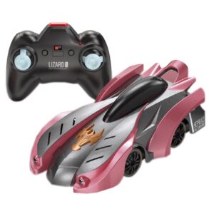 Remote Control Wall Climbing Car Mini Electric Remote Control Car Children Toy, Red Charge Handle RC Edition, Red Flame Handle RC Edition...