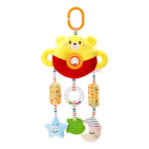 Stroller Toy 0-1 Year Old Bed Hanging Turn Bead Doll Baby Bed Bell Plush Rattle, H168190-3A Bear, H168190-3B Rabbit