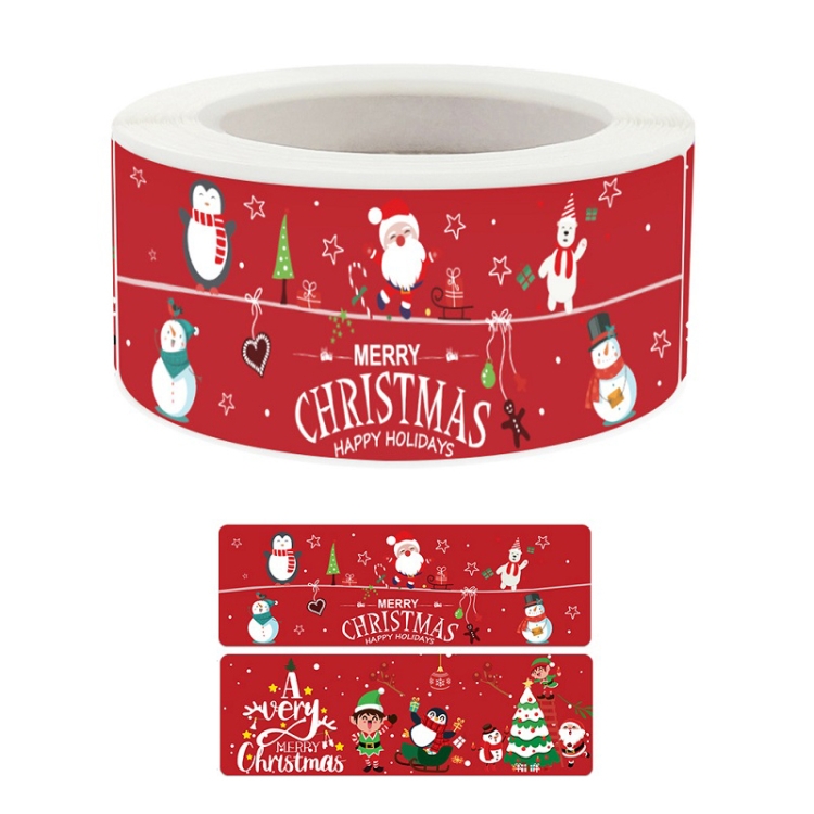 Christmas Stickers Child Toys Holiday Cartoon Tabel, 25x75mm