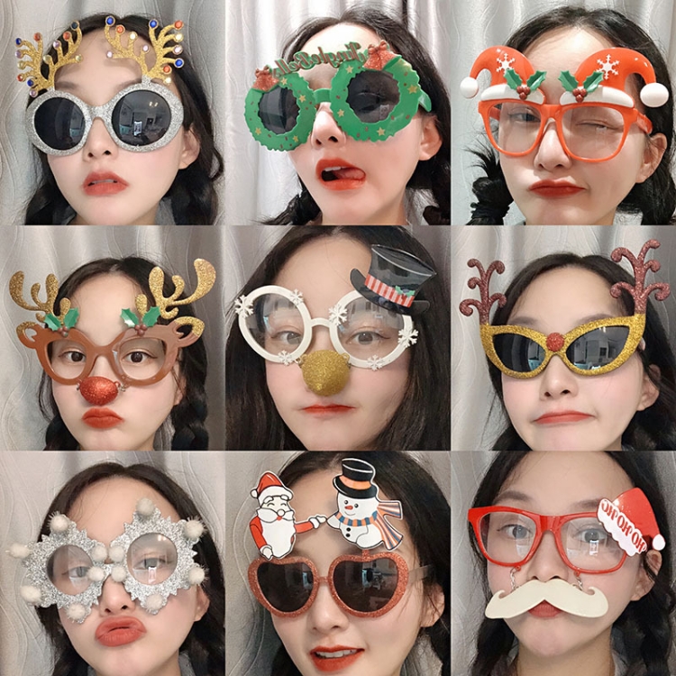 Christmas Weird Glasses Personalized Christmas Hair Clip, Love Elderly Snowman, Green Polka Dot Tree, Big Christmas Tree With Balls... - Image 3