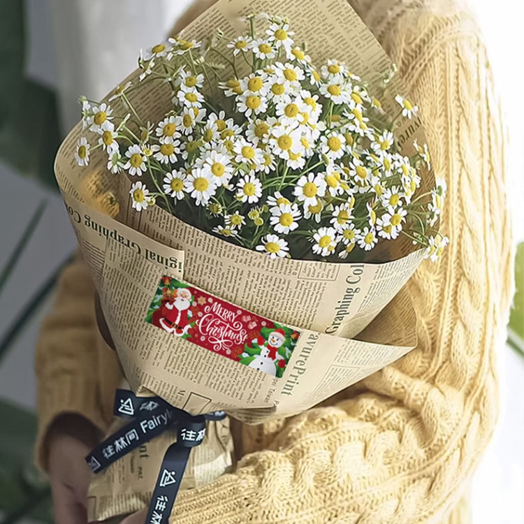 120pcs /Roll Christmas Self-adhesive Label Stickers Cartoon Printed Rectangular Sealing Sticker, K-147-R1 - Image 7