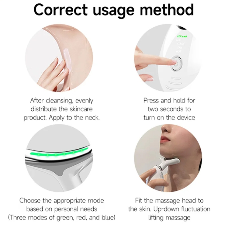 Electrical Neck Beauty Instrument Neck Massager Face Beauty Device, Oval - Image 14