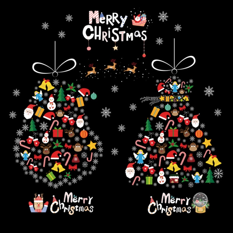 Christmas Window Decoration Poster Santa Claus Elk Snowflake Glass Wall Stickers, SD-01 45x60cm, SD-02 45x60cm, SD-03 30x90cm, SD-05 30x90cm...