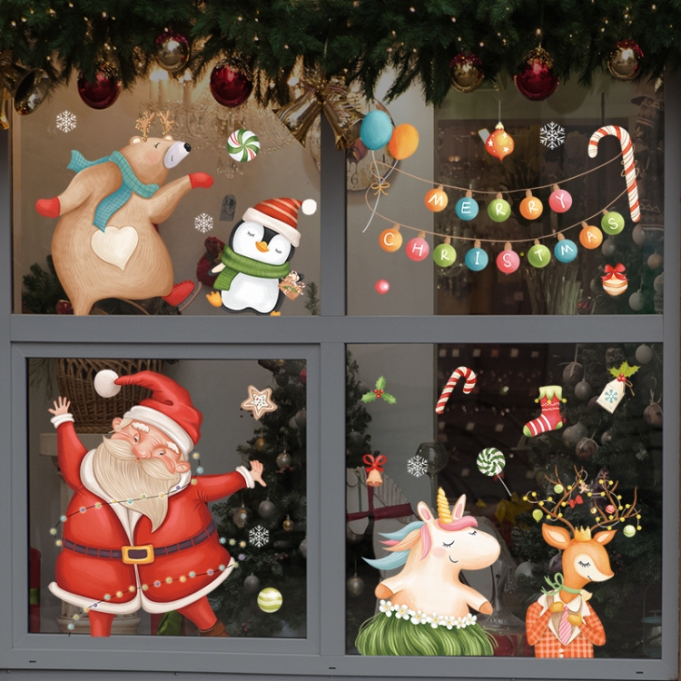 Christmas Window Decoration Poster Santa Claus Elk Snowflake Glass Wall Stickers, SD-01 45x60cm, SD-02 45x60cm, SD-03 30x90cm, SD-05 30x90cm... - Image 3