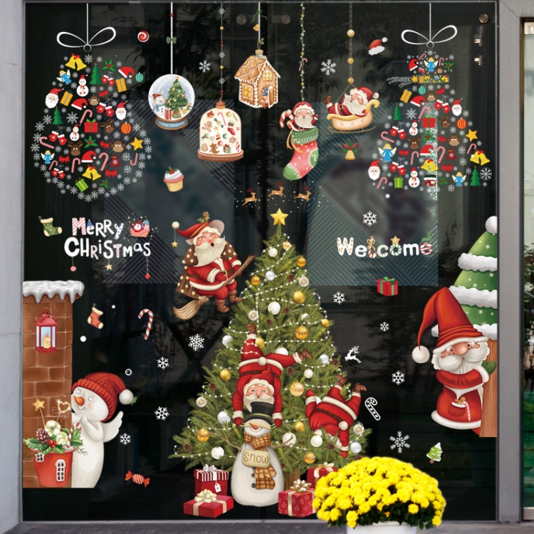 Christmas Window Decoration Poster Santa Claus Elk Snowflake Glass Wall Stickers, SD-01 45x60cm, SD-02 45x60cm, SD-03 30x90cm, SD-05 30x90cm... - Image 4