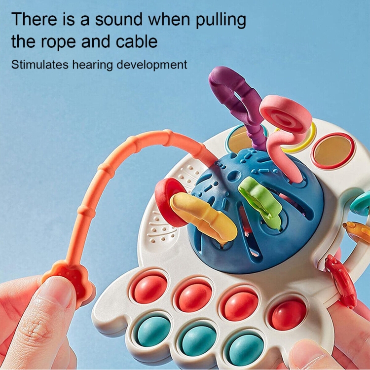 Baby Puzzle Fun Finger Pumping Toys Enlightenment Early Teaching Toys, Octopus (Blue), Octopus (Red), Cartoon Crab (Orange), Cartoon Crab (Green)... - Image 3