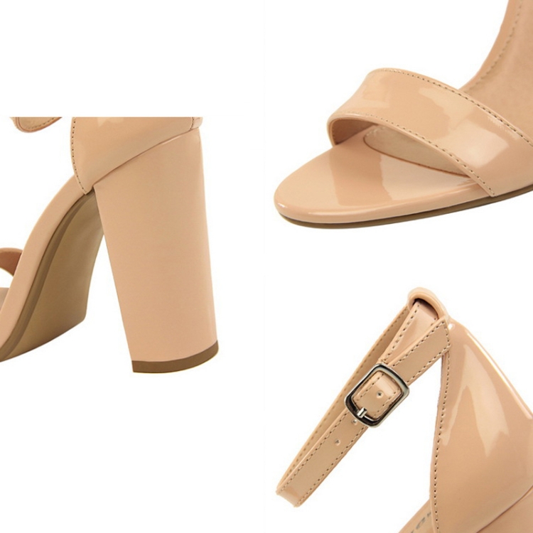 BIGTREE Women Shoes Summer High Heels Simple Chunky Sexy Nightclub Ankle Strap Sandals, 36, 37, 38, 39, 40, 41, 42, 43 - Image 7