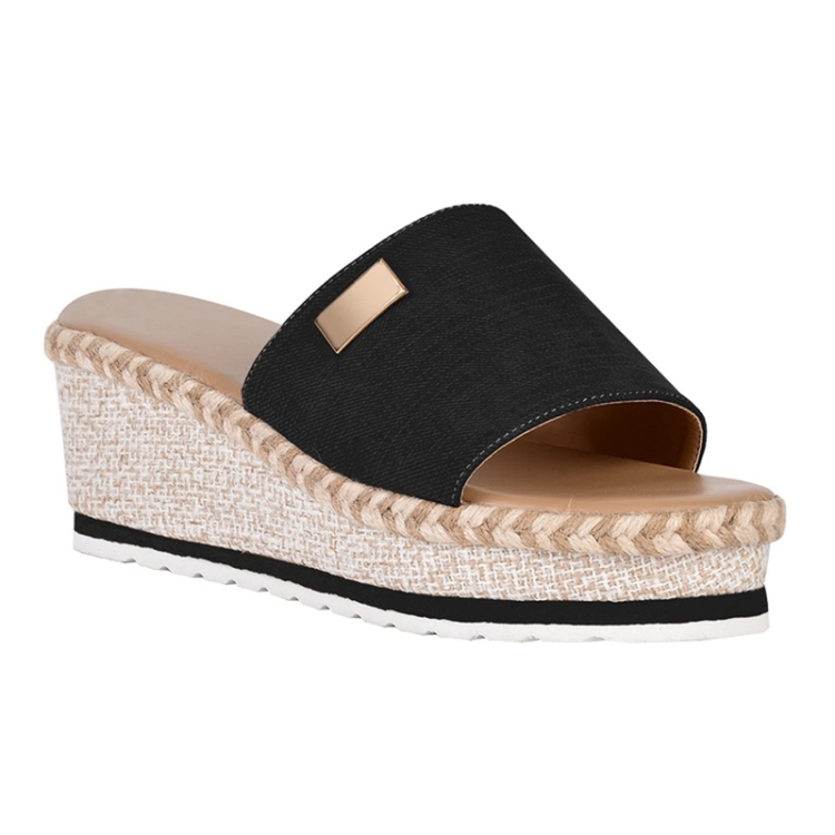 Summer Casual Sandals Women Shoes Hemp Rope Woven Thick Bottom Slope Heel Slippers, 36, 37, 38, 39, 40, 41, 42, 43 - Image 3