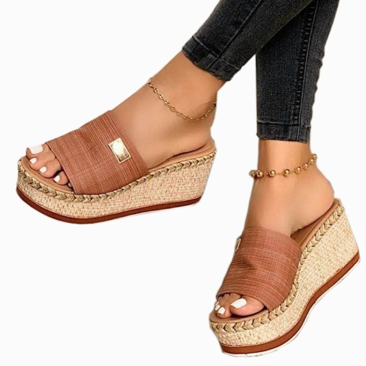 Summer Casual Sandals Women Shoes Hemp Rope Woven Thick Bottom Slope Heel Slippers, 36, 37, 38, 39, 40, 41, 42, 43 - Image 4