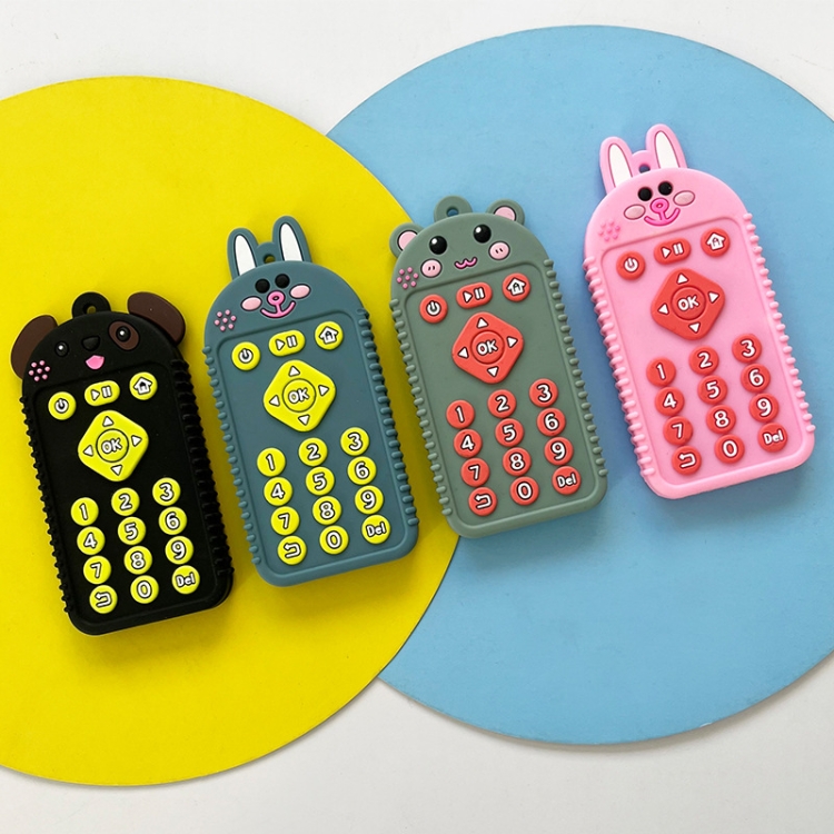 Cartoon Reomte Baby Teething Toys Silicone Baby Teether for Newborn Toddlers Infants, Puppy Black, Puppy Blue, Puppy Green, Bunny Black, Bunny Blue... - Image 3