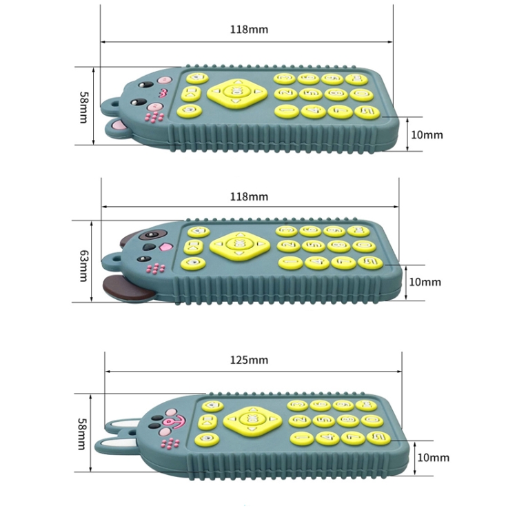 Cartoon Reomte Baby Teething Toys Silicone Baby Teether for Newborn Toddlers Infants, Puppy Black, Puppy Blue, Puppy Green, Bunny Black, Bunny Blue... - Image 8