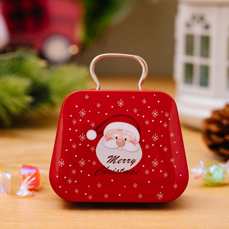 Christmas Decorations Handbag-shaped Candy Box Children Gift Iron Box, A, B, C, D, E