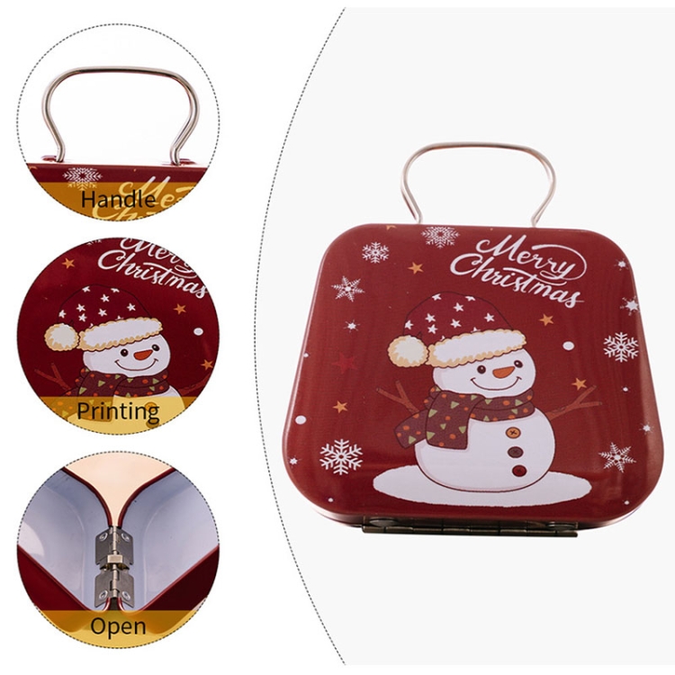 Christmas Decorations Handbag-shaped Candy Box Children Gift Iron Box, A, B, C, D, E - Image 4