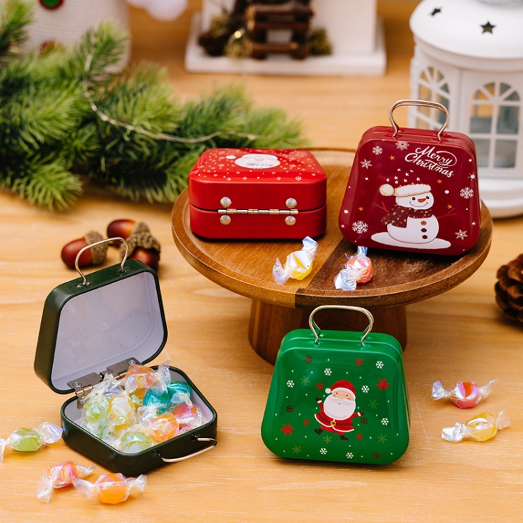 Christmas Decorations Handbag-shaped Candy Box Children Gift Iron Box, A, B, C, D, E - Image 7