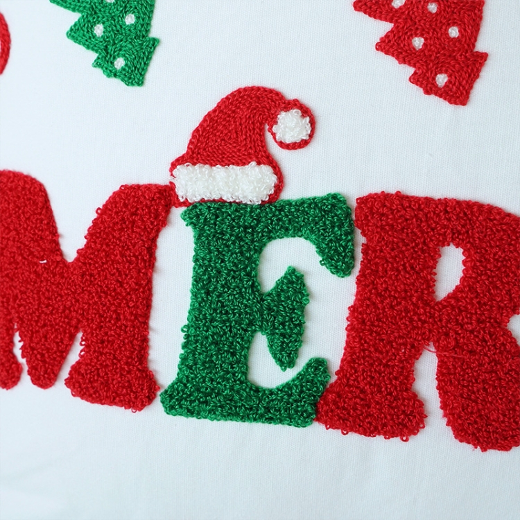 Christmas Embroidery Pillowcase Canvas Sofa Cushion Cover, Pillow Core Not Included, 30x50cm Penguin Car, 30x50cm Letters, 30x50cm Gold Christmas... - Image 5