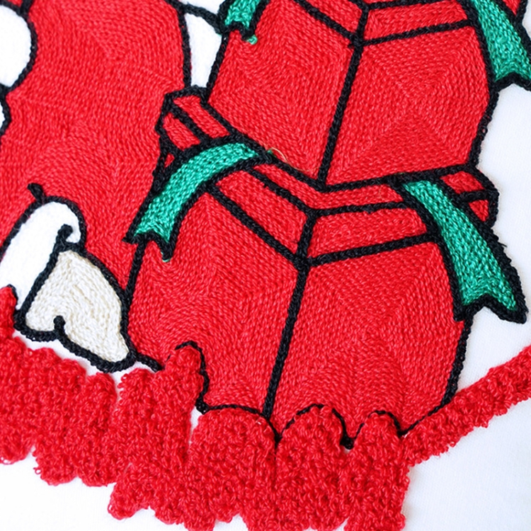 Christmas Embroidery Pillowcase Canvas Sofa Cushion Cover, Pillow Core Not Included, 30x50cm Penguin Car, 30x50cm Letters, 30x50cm Gold Christmas... - Image 6