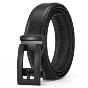 Dandali Men Leather Automatic Buckle Belt, 110cm, 115cm, 120cm, 125cm, 130cm