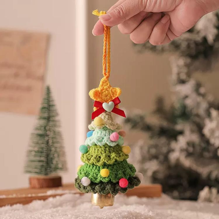 Crocheted Christmas Tree Hanging Ornaments Christmas Tabletop Decorations