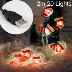 LED Christmas Decoration Sock Light Holiday Ambience Christmas Tree Lights String, 2m 20 Lights, 5m 50 Lights
