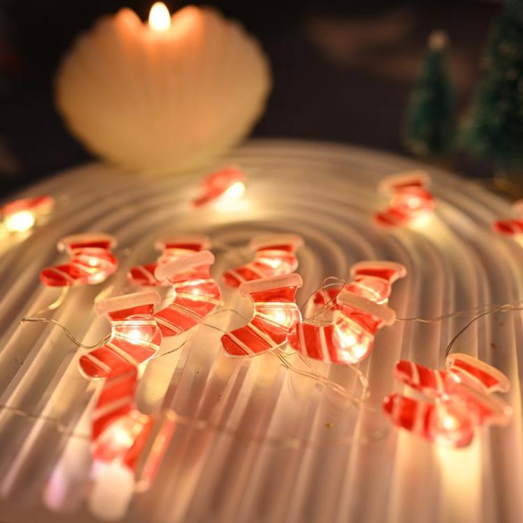 LED Christmas Decoration Sock Light Holiday Ambience Christmas Tree Lights String, 2m 20 Lights, 5m 50 Lights - Image 2