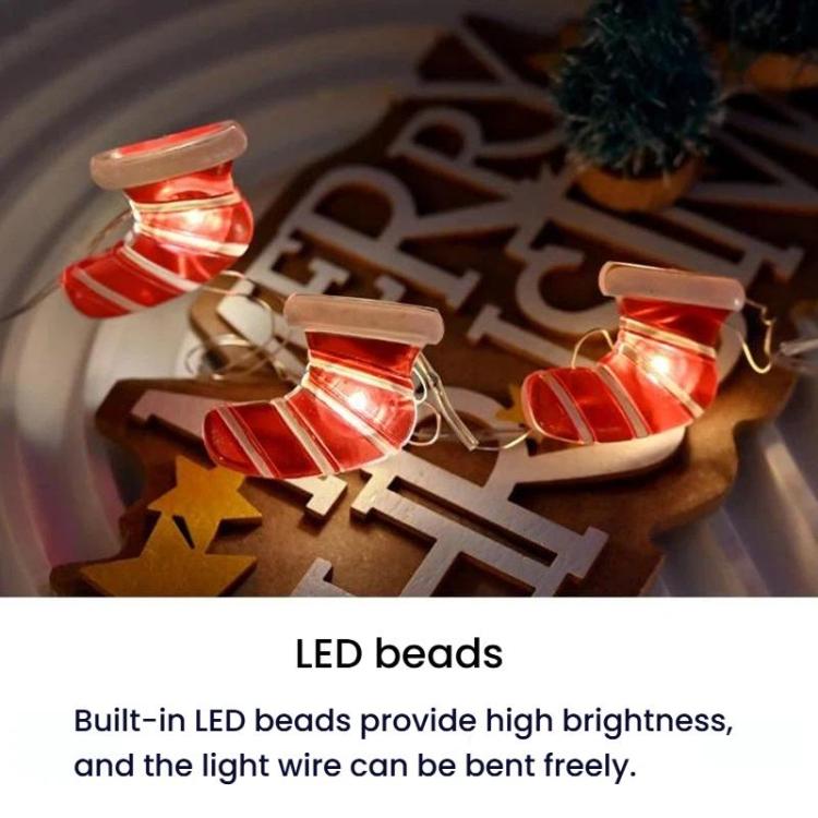 LED Christmas Decoration Sock Light Holiday Ambience Christmas Tree Lights String, 2m 20 Lights, 5m 50 Lights - Image 7