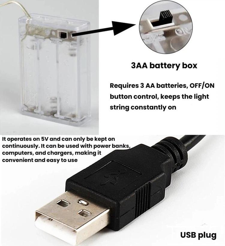 LED Christmas Decoration Sock Light Holiday Ambience Christmas Tree Lights String, 2m 20 Lights, 5m 50 Lights - Image 8