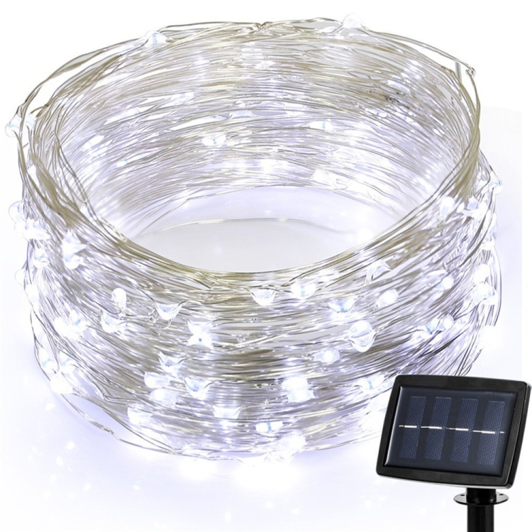 22m 200 LEDs Solar Powered Home Garden Copper Wire String Fairy Light Outdoor Christmas Party Decor Strip Lamp with 8 Modes, RGB, White Light... - Image 2
